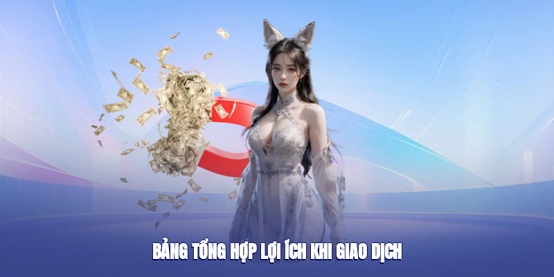 Bảng tổng hợp lợi ích khi giao dịch